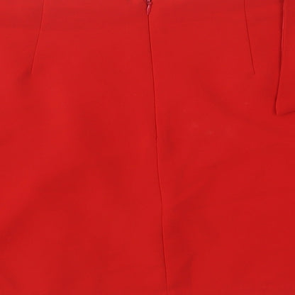 K.Zell Womens Red Polyester Bandage Skirt Size 30 in Zip