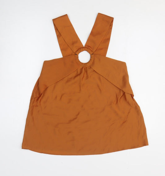Womens UK Size 8 NEXT Orange Basic Tank