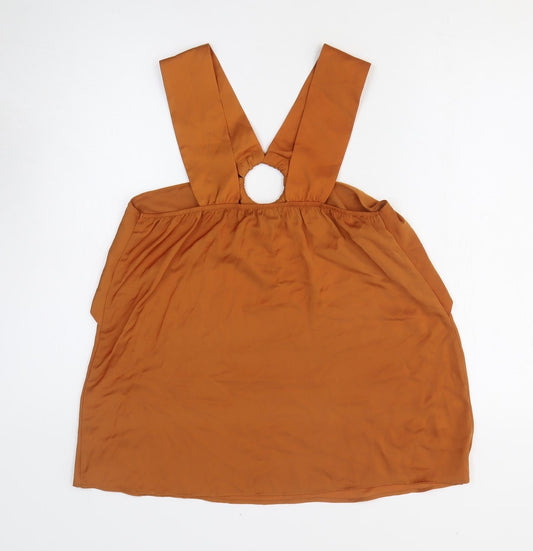 Womens UK Size 8 NEXT Orange Basic Tank