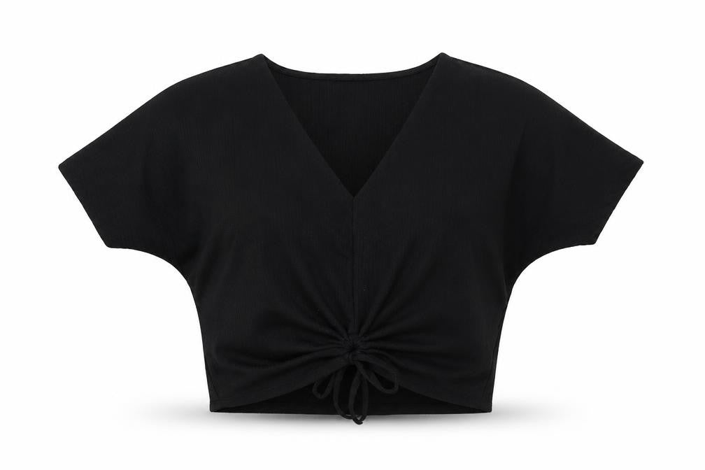 Womens UK Size M Zara Black Basic Blouse