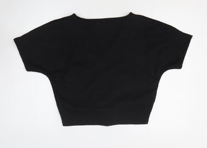 Womens UK Size M Zara Black Basic Blouse