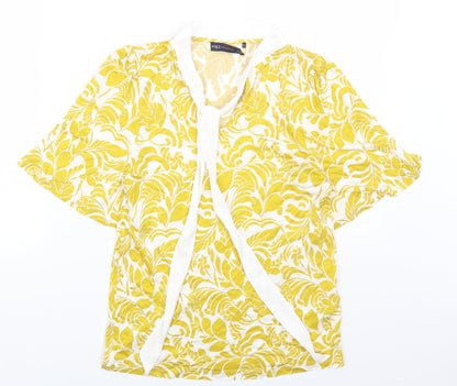 Womens UK Size 6 Marks and Spencer Yellow Basic T-Shirt