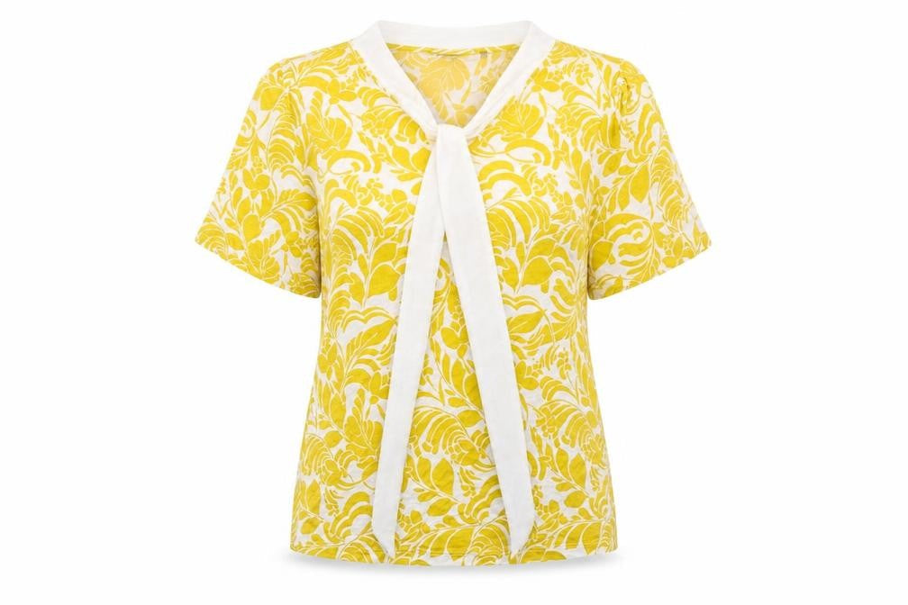 Womens UK Size 6 Marks and Spencer Yellow Basic T-Shirt