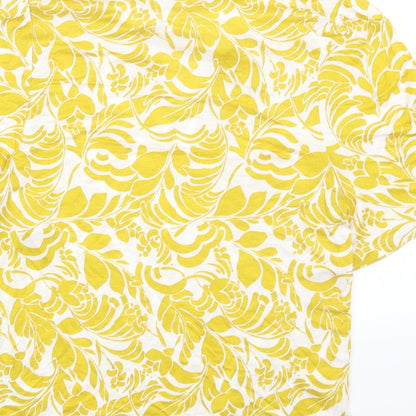Womens UK Size 6 Marks and Spencer Yellow Basic T-Shirt