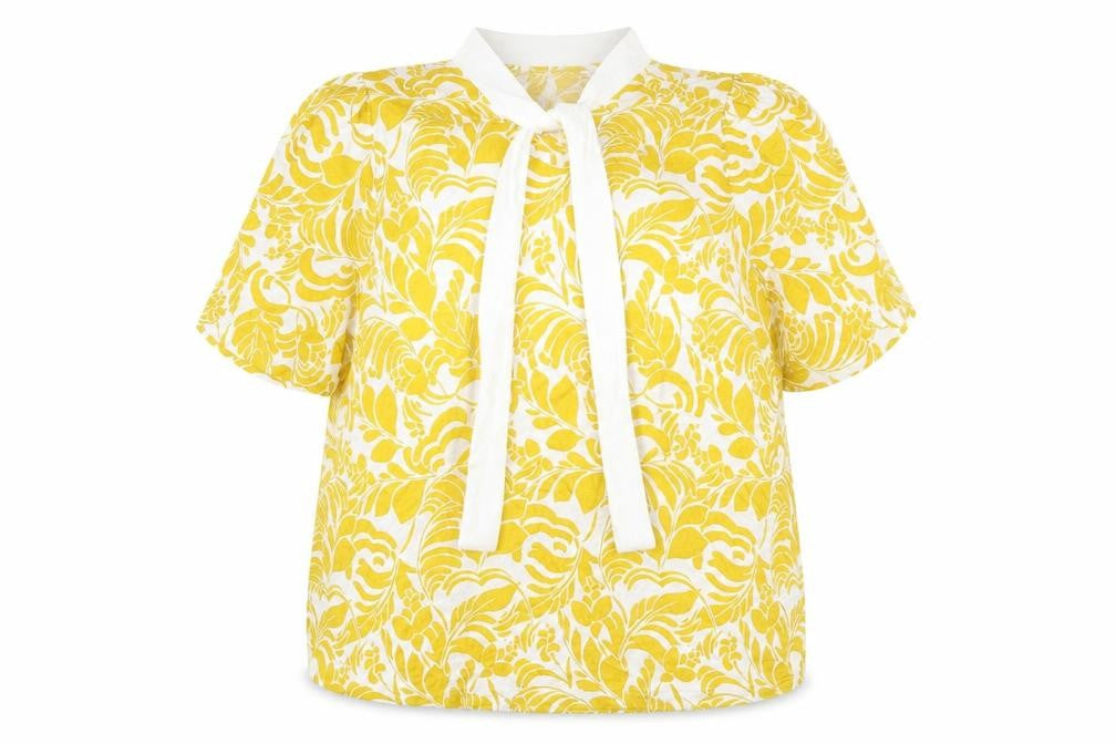 Womens UK Size 14 Marks and Spencer Yellow Basic Blouse