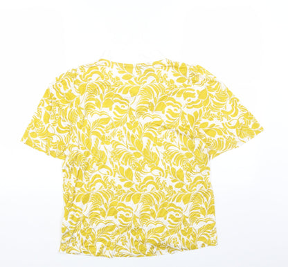 Womens UK Size 14 Marks and Spencer Yellow Basic Blouse