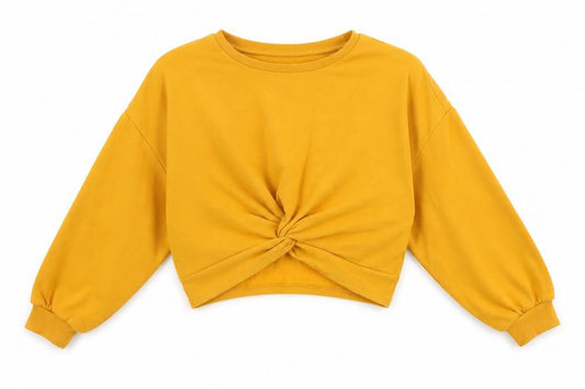 Womens UK Size M Divided Yellow Cropped T-Shirt