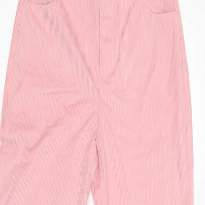 SheIn Womens Pink Polyester Trousers Size S L26.5 in Regular Zip