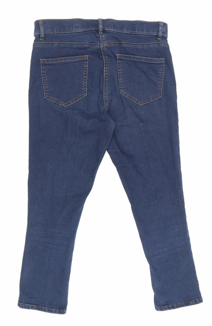 George Girls Blue Cotton Skinny Jeans Size S Regular Zip