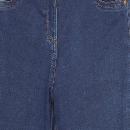 George Girls Blue Cotton Skinny Jeans Size S Regular Zip