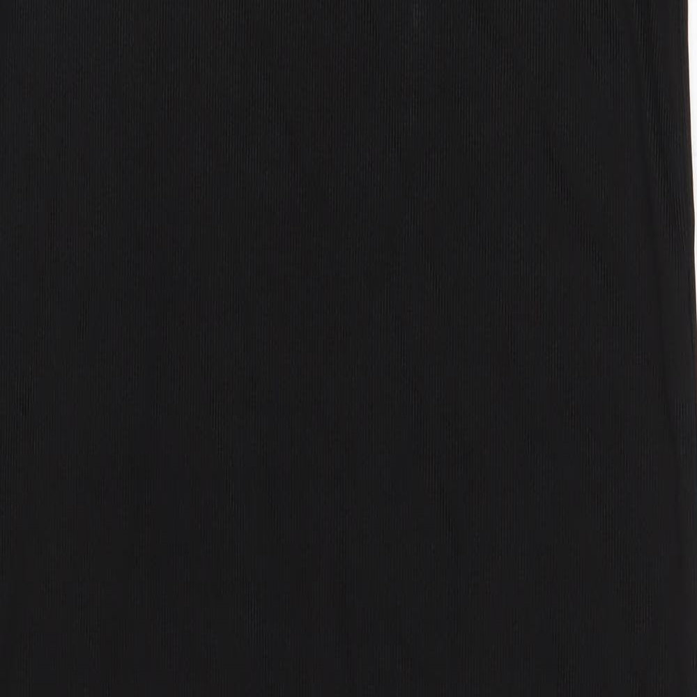 Marks and Spencer Womens Black Viscose Maxi Size 10 Boat Neck Pullover