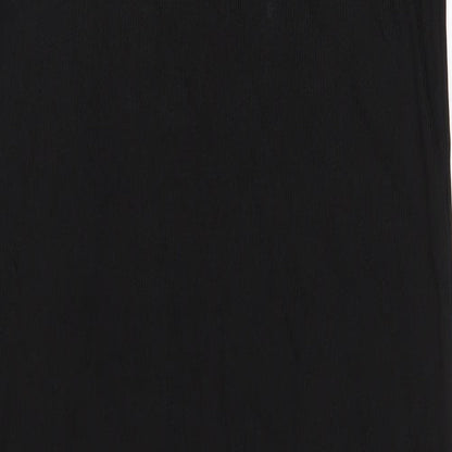 Marks and Spencer Womens Black Viscose Maxi Size 10 Boat Neck Pullover