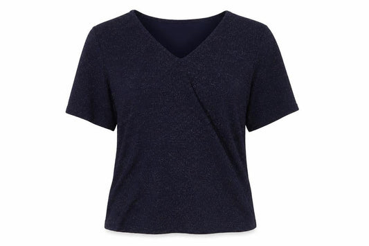 Womens UK Size M Planet Blue Basic Blouse