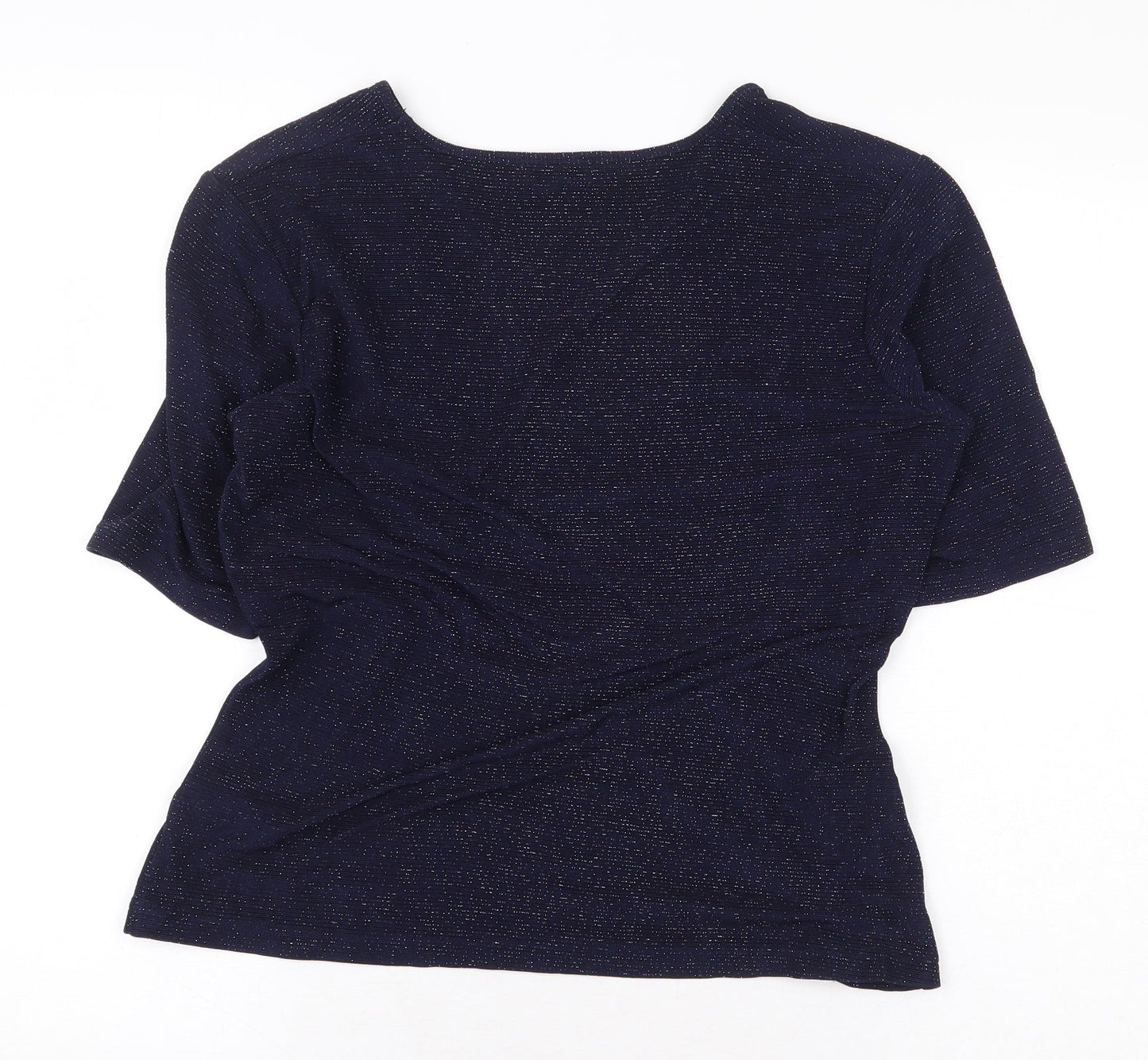 Womens UK Size M Planet Blue Basic Blouse