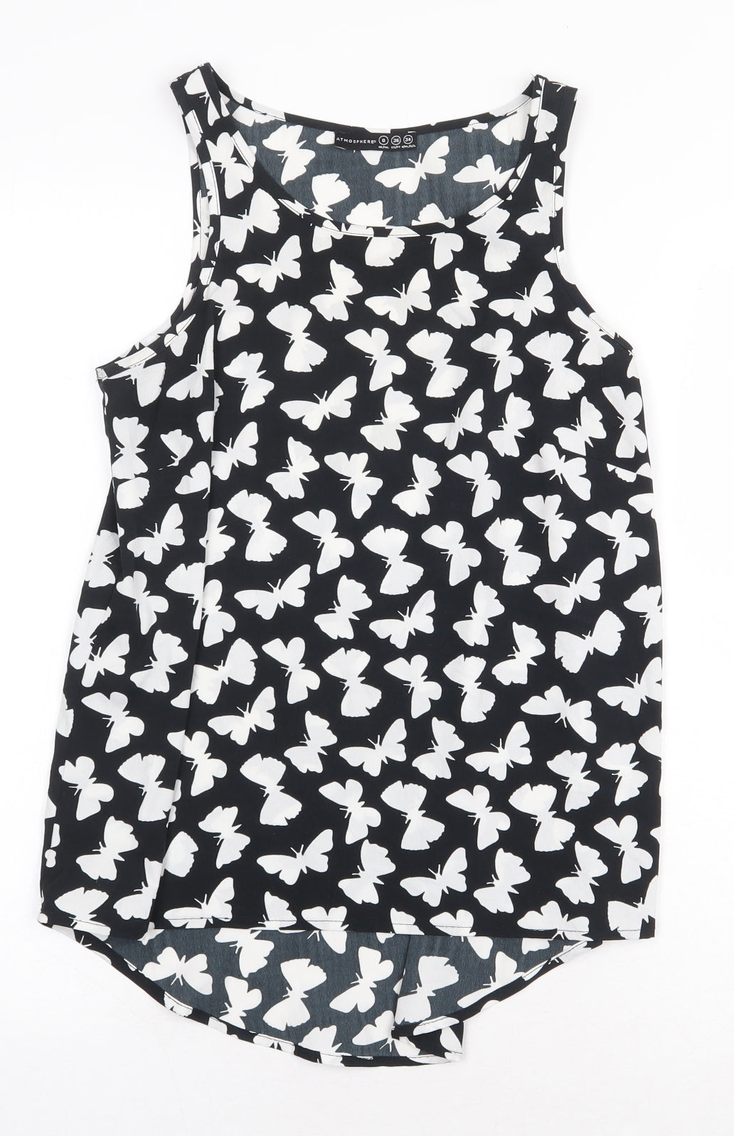 Womens UK Size 8 Atmosphere Black Basic Tank