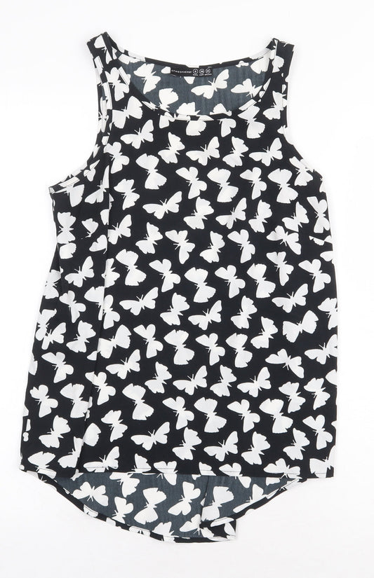 Womens UK Size 8 Atmosphere Black Basic Tank