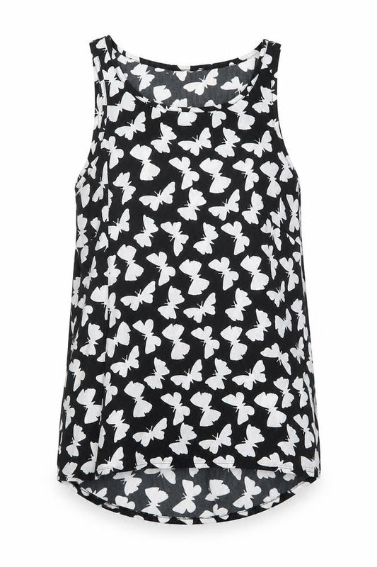 Womens UK Size 8 Atmosphere Black Basic Tank