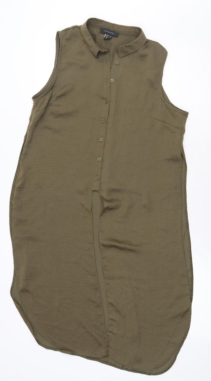 Womens UK Size 14 Atmosphere Green Basic Button-Up