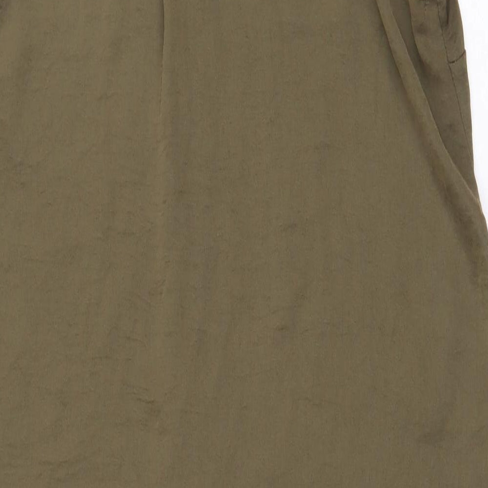 Womens UK Size 14 Atmosphere Green Basic Button-Up