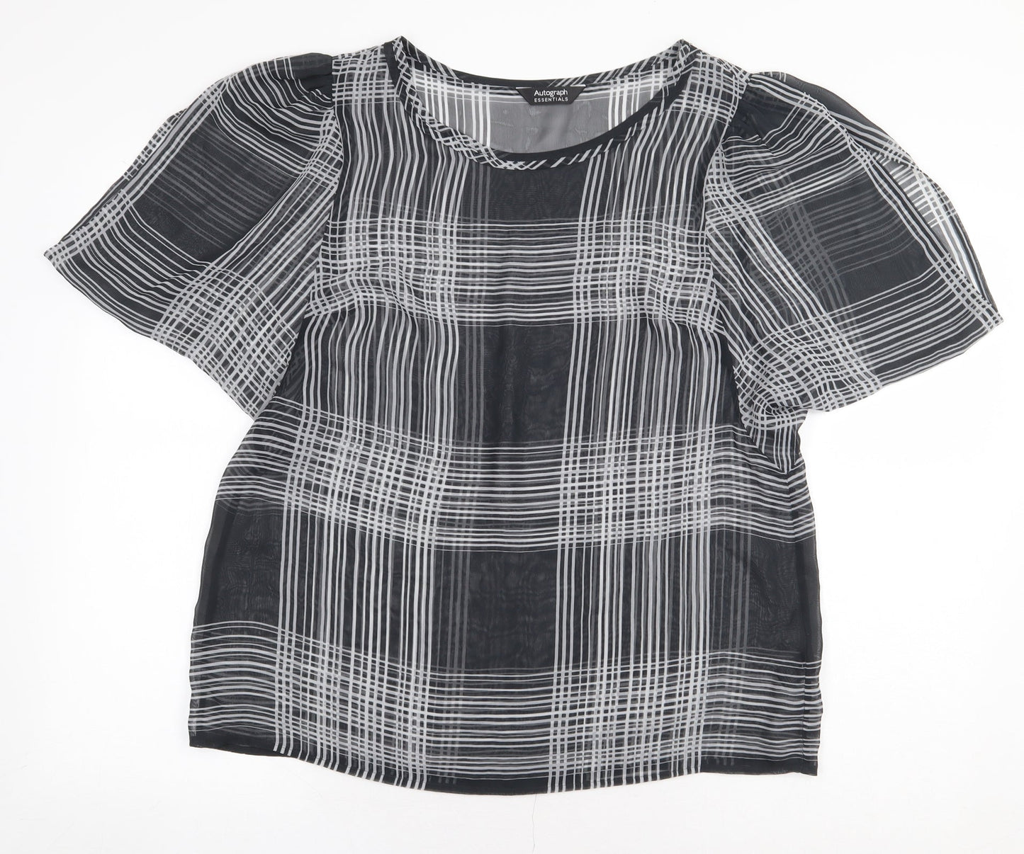 Womens UK Size 16 Marks and Spencer Black Basic Blouse