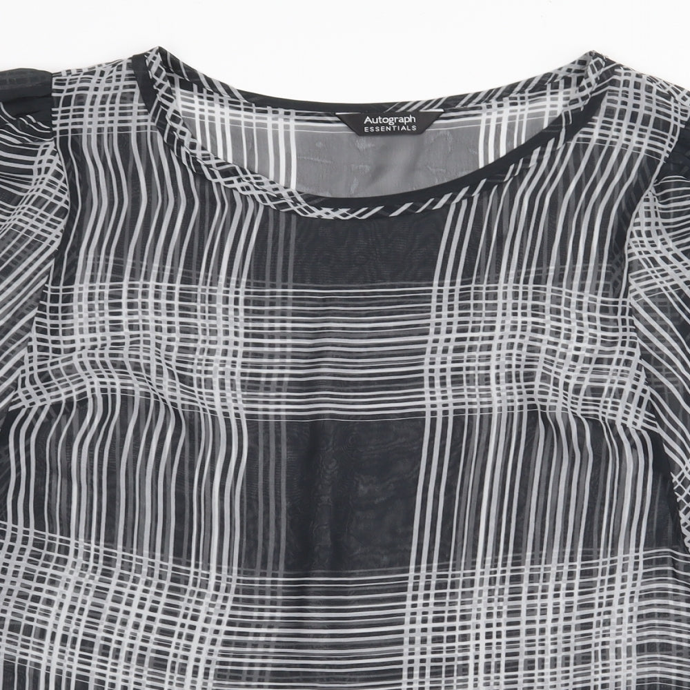 Womens UK Size 16 Marks and Spencer Black Basic Blouse