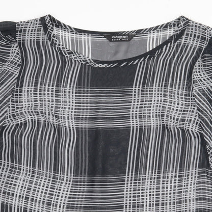 Womens UK Size 16 Marks and Spencer Black Basic Blouse