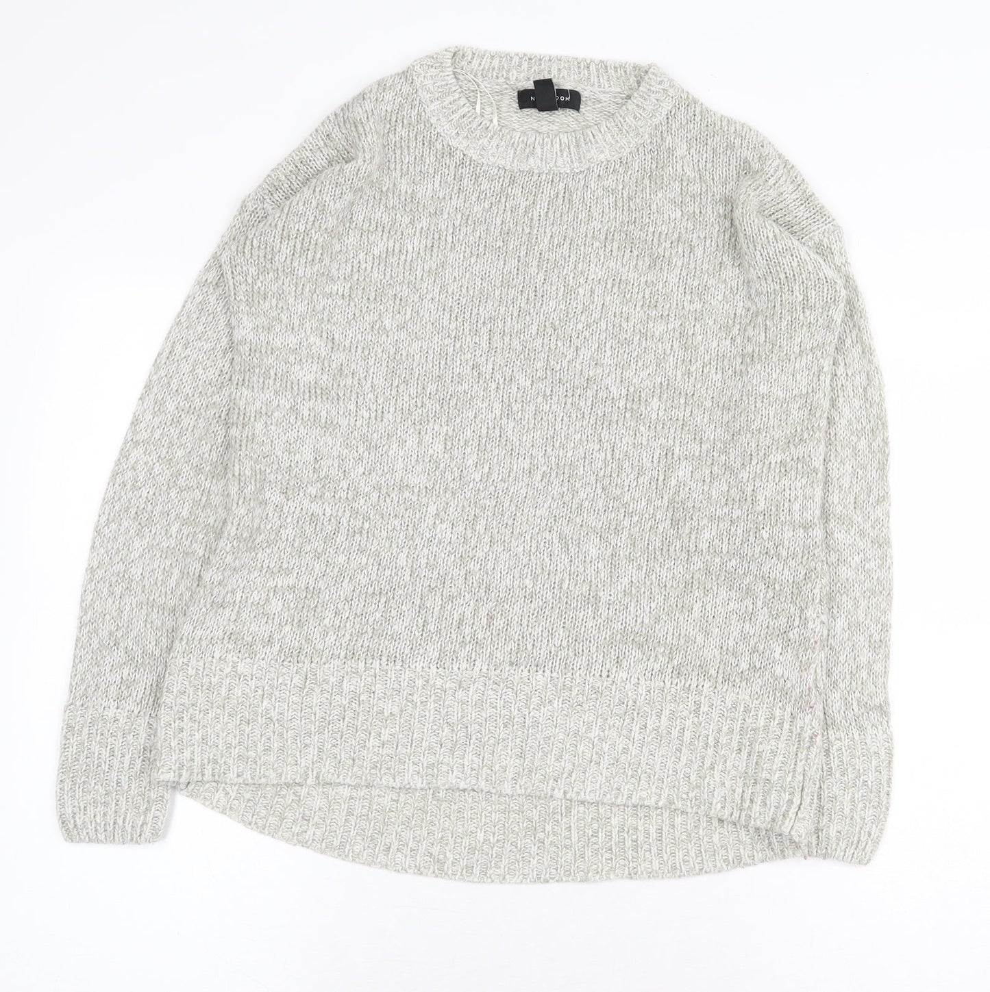 Womens UK Size S New Look Grey Pullover Jumper
