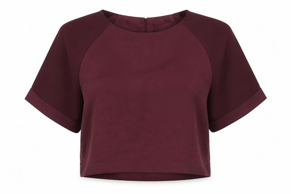Womens UK Size 10 Topshop Red Basic Blouse