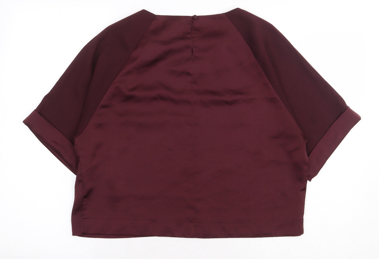 Womens UK Size 10 Topshop Red Basic Blouse