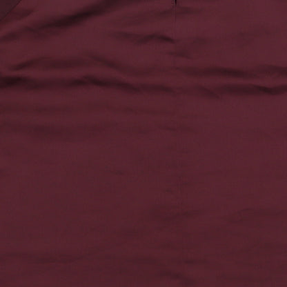 Womens UK Size 10 Topshop Red Basic Blouse