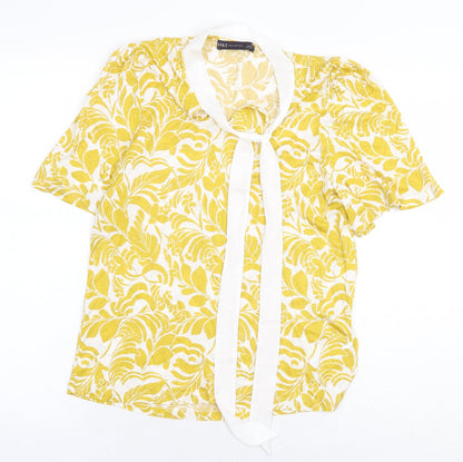 Womens UK Size 10 Marks and Spencer Yellow Basic Blouse