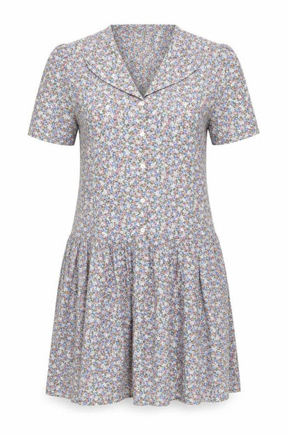 Mums The Word Womens Multicoloured Floral Polyester A-Line Size 12 Collared Button