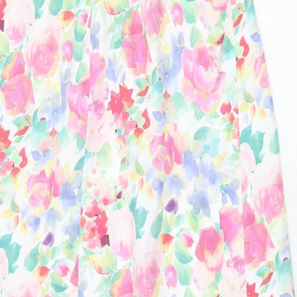 David Napier Womens Multicoloured Geometric Polyester Slip Dress Size S Round Neck Pullover