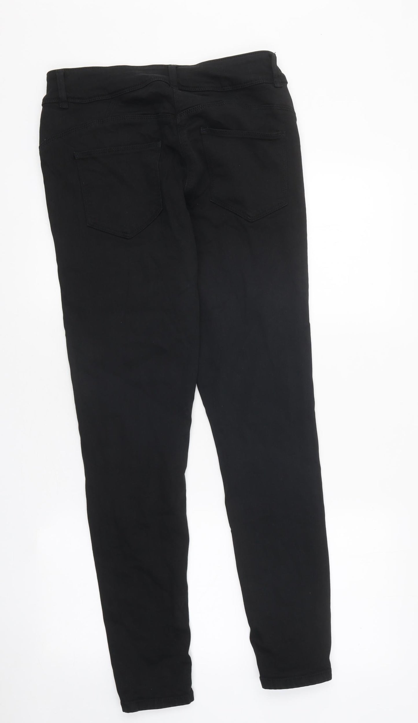 NEXT Womens Black Cotton Skinny Jeans Size 34 in L29 in Regular Zip