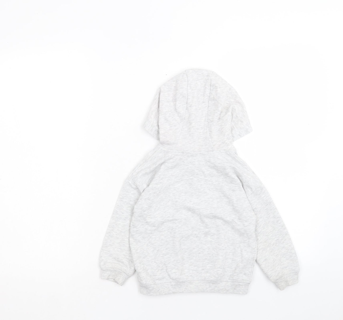 Matalan Girls Grey Cotton Full Zip Hoodie Size 2XL Zip - Heart Pattern