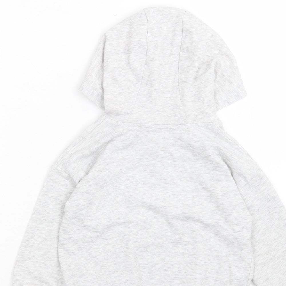 Matalan Girls Grey Cotton Full Zip Hoodie Size 2XL Zip - Heart Pattern