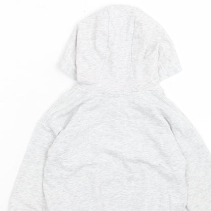 Matalan Girls Grey Cotton Full Zip Hoodie Size 2XL Zip - Heart Pattern