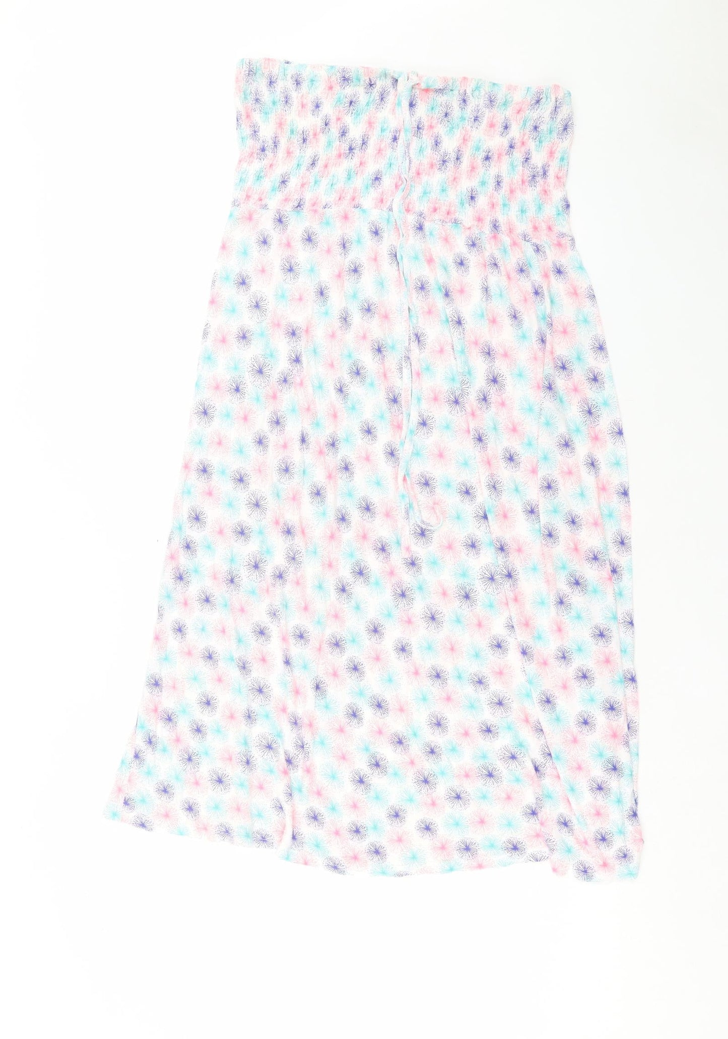 BHS Womens Multicoloured Geometric Viscose A-Line Size L Off the Shoulder Pullover