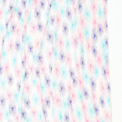 BHS Womens Multicoloured Geometric Viscose A-Line Size L Off the Shoulder Pullover