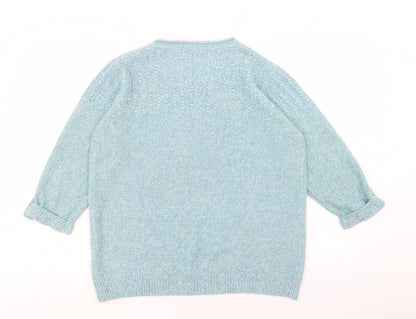 Womens UK Size L EWM Blue Pullover Jumper