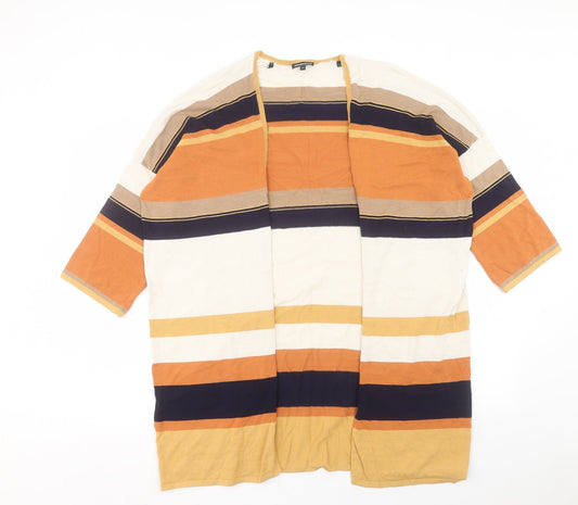 Womens UK Size M Oasis Orange Cardigan Jumper
