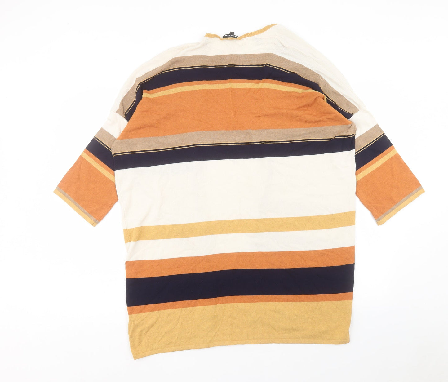 Womens UK Size M Oasis Orange Cardigan Jumper