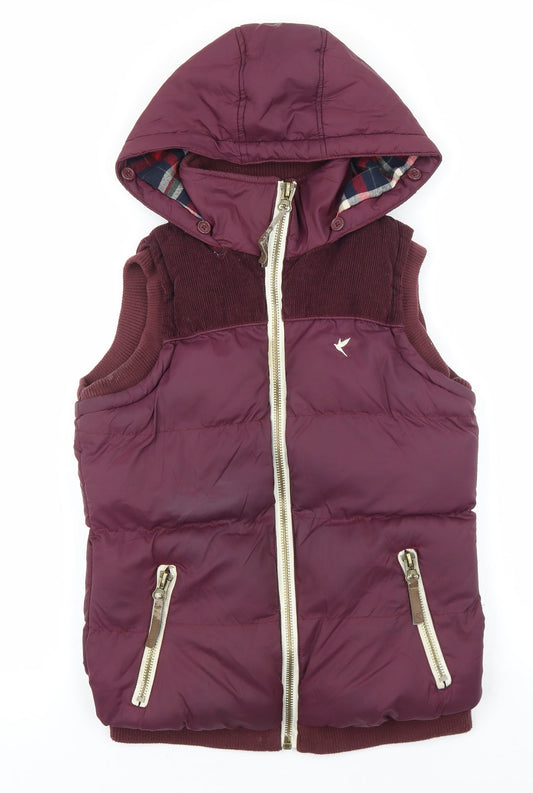 Blonde & Blonde Womens Purple Gilet Jacket Size 8 Zip