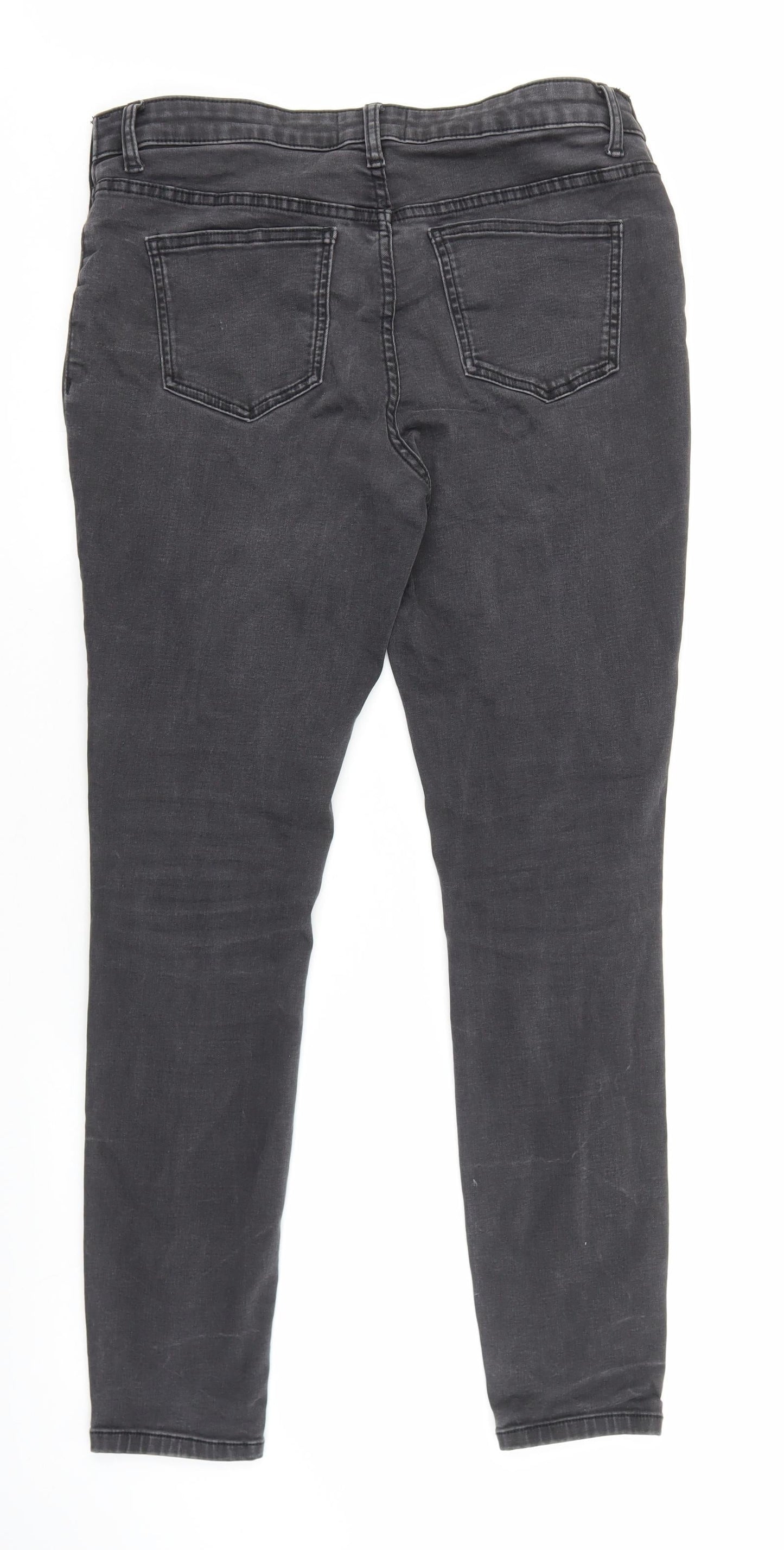 ASOS Womens Grey Cotton Skinny Jeans Size 10 L29 in Regular