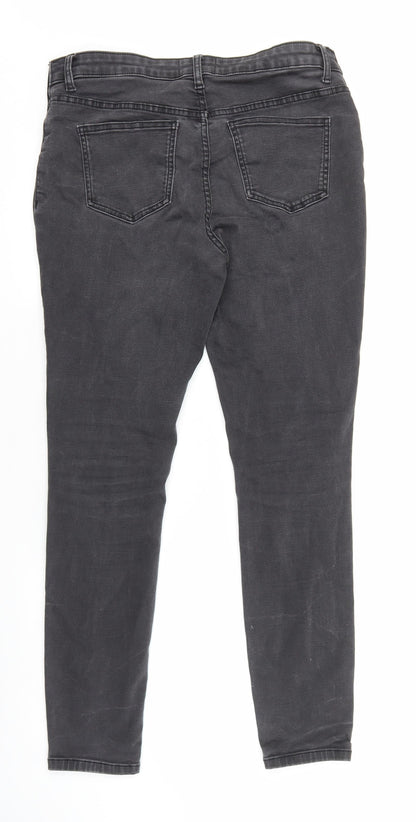 ASOS Womens Grey Cotton Skinny Jeans Size 10 L29 in Regular