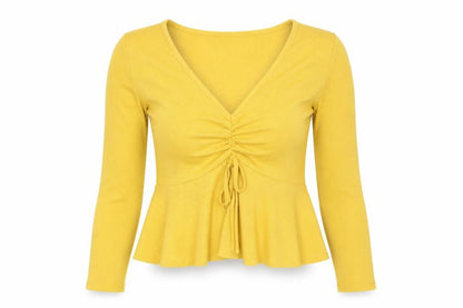Womens UK Size S SheIn Yellow Basic Blouse
