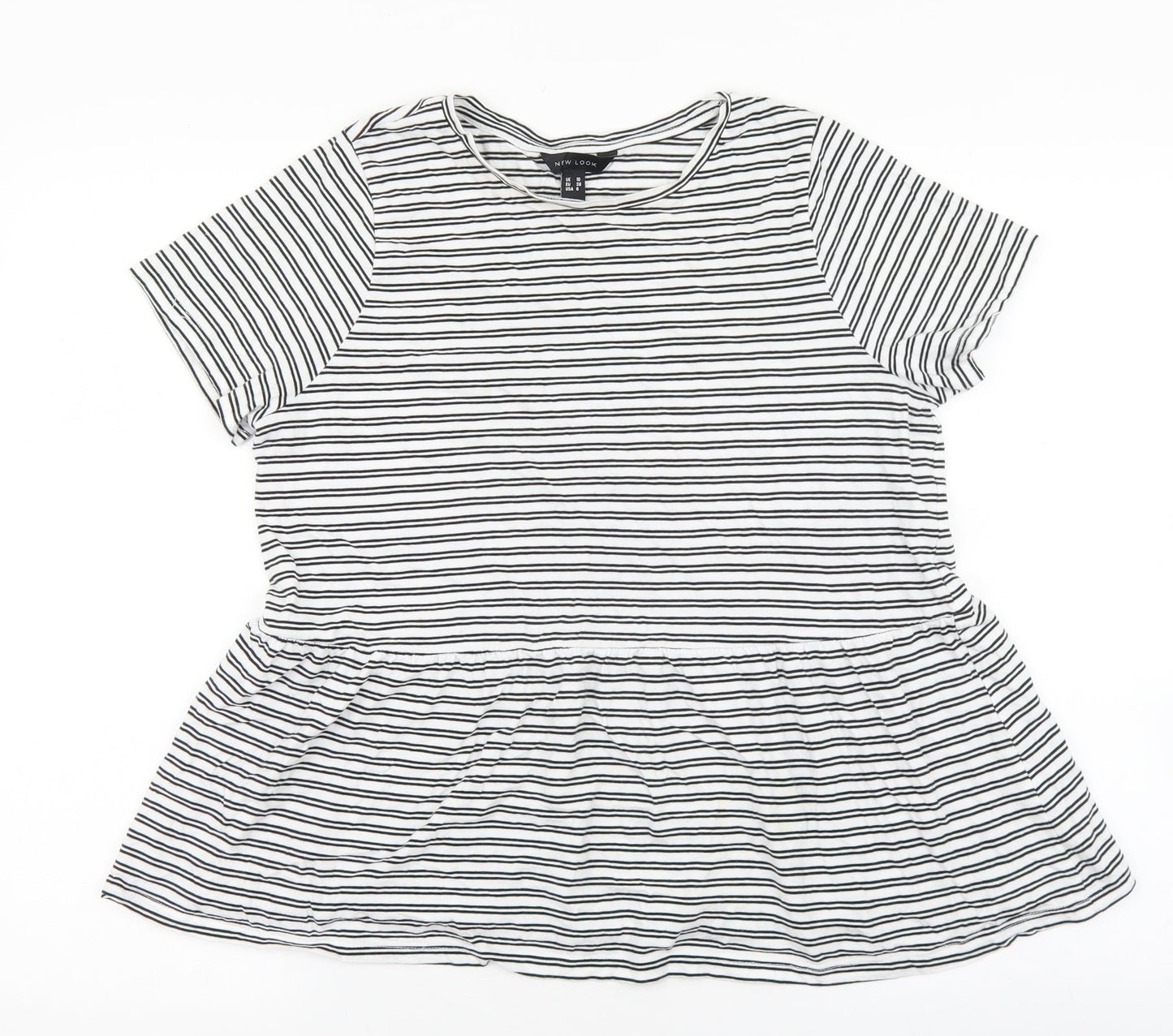 Womens UK Size 10 New Look Multicoloured Basic T-Shirt
