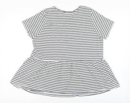 Womens UK Size 10 New Look Multicoloured Basic T-Shirt