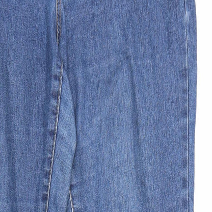 Dorothy Perkins Womens Blue Cotton Skinny Jeans Size 12 L30 in Regular Zip