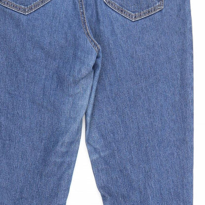 Dorothy Perkins Womens Blue Cotton Skinny Jeans Size 12 L30 in Regular Zip